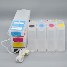 4 color set empty CISS tank for EPSON WorkForce Pro WF-C5390DWTF WF-C5890DWTF 100ml TOHITA